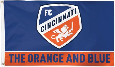 علم نادي سينسيناتي | البرتقالي والأزرق | علم مرخص 5 أقدام × 3 أقدام in Kuwait