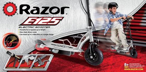 Razor E125 Kids Ride On 24V Motorized Battery Powered Electric Scooter Toy, Speeds up to 10 MPH with Brakes, and 8" Pneumatic Tires for Ages 8+ in Saudi Arabia