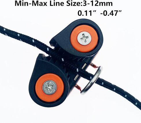 كام المربط مع حلقة رائدة، معدات المراكب الشراعية المتقدمة، معدات البيلاتيس قارب حبل الدخول السريع سلك الإبحار Fairlead (برتقالي، قطعتان) in Kuwait