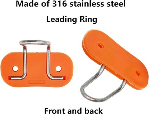 كام المربط مع حلقة رائدة، معدات المراكب الشراعية المتقدمة، معدات البيلاتيس قارب حبل الدخول السريع سلك الإبحار Fairlead (برتقالي، قطعتان) in Kuwait