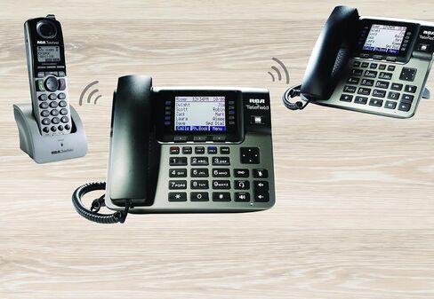 نظام هاتف RCA Unison DECT 6.0 مع محطة قاعدة واحدة وسماعتين لاسلكيتين in Saudi Arabia