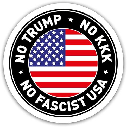 (3 قطعة/الحزمة) ملصق No Trump No KKK No Fassist هدية تزيين ممتص الصدمات الجرافيكي - ملصق مضاد لترامب 3x4 in Kuwait