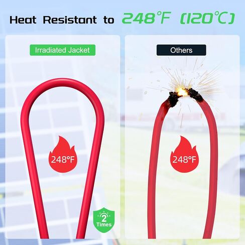 موصل شمسي 10أقدام إلى كابل تمديد محول XT60، لوحة شمسية 12AWG إلى كابل تمديد شحن XT60 للوحة شمسية قابلة للطي RV، محطة طاقة محمولة، مولد للطاقة الشمسية (قطعة واحدة) in Kuwait