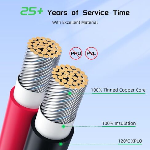 موصل شمسي 10أقدام إلى كابل تمديد محول XT60، لوحة شمسية 12AWG إلى كابل تمديد شحن XT60 للوحة شمسية قابلة للطي RV، محطة طاقة محمولة، مولد للطاقة الشمسية (قطعة واحدة) in Kuwait