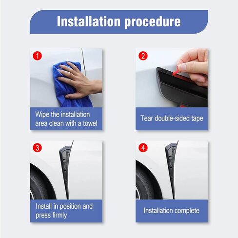 قطعتان من ملصق فتحة تهوية جانب السيارة، مقاس 16.14 بوصة × 3.54 بوصة طباعة نقل المياه من ألياف الكربون نمط ABS ملصق سبويلر، استبدال غطاء تزيين الجسم الشبكي، لمعظم موديلات السيارات (أسود) in Kuwait