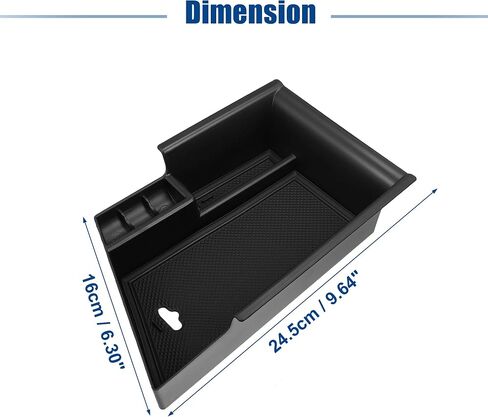 ACROPIX Front Center Console Organizer Tray Fit for for Hyundai Elantra - Pack of 1 Black in Saudi Arabia