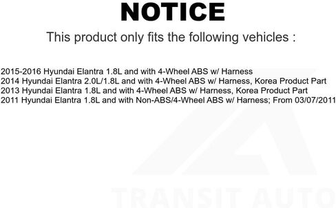 مستشعر سرعة العجلات الخلفية اليمنى ABS SEN-2ABS2816 لشركة هيونداي إلنترا in Kuwait