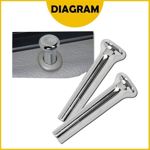 Fit for 1971-1988 GM Chevy Cars IN6728Z & Trucks Chrome Plastic Door Lock Knobs Pair in Saudi Arabia