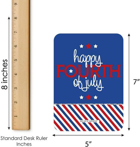 Big Dot of Happiness 4th of July - بطاقات وأقلام بار بينجو - لعبة بينجو لعيد الاستقلال - مجموعة من 18 قطعة in Saudi Arabia