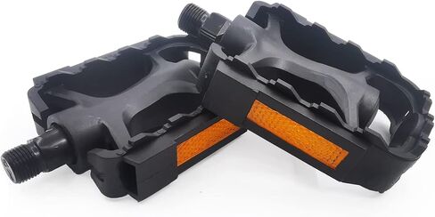 UPANBIKE Bike Pedals Universal Plastic Road Bike Pedals 9/16 Inch Mountain Bike Pedals Flat Platform with Reflector for Road Bike MTB in Saudi Arabia