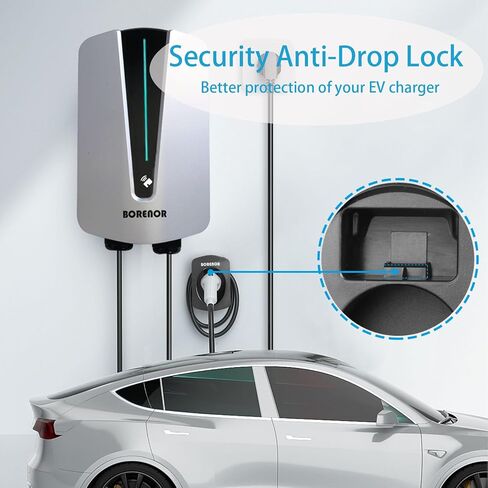 EV Charger Holder, Wall Mount Charging Cable Holder, Electric Vehicle Charger Cable Holder, Electric Car Charger Cord Holder for J1772 Connector, Black in Saudi Arabia
