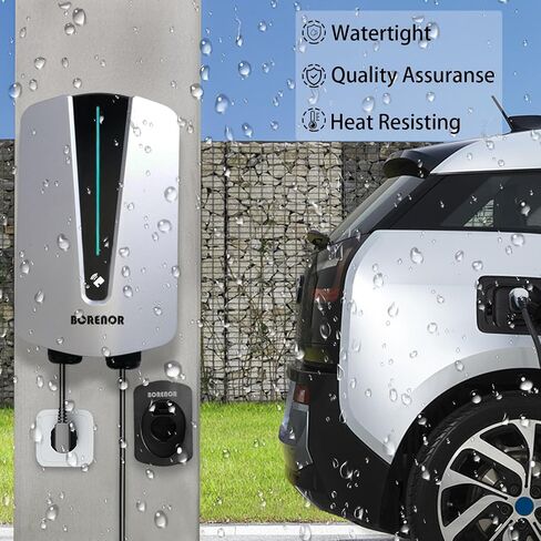 EV Charger Holder, Wall Mount Charging Cable Holder, Electric Vehicle Charger Cable Holder, Electric Car Charger Cord Holder for J1772 Connector, Black in Saudi Arabia