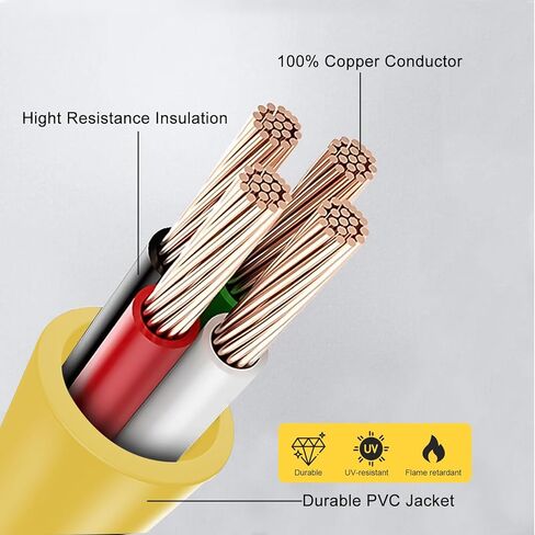 محول شاحن NEMA 10-30P إلى 14-50R EV، قابس مجفف 30 أمبير إلى 50 أمبير 14-50 منفذ مع مؤشر طاقة LED لشحن Tesla وغيرها من EV المستوى 2، 8 AWG / 12 بوصة، مدرج في قائمة UL in Kuwait
