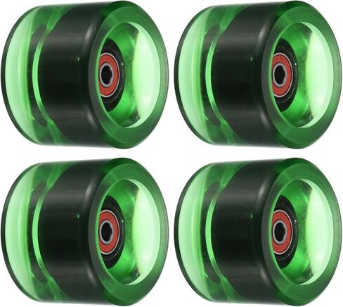 PATIKIL 70mm 78A Longboard Wheels with Red ABEC-9 Bearings, 4 Pack Soft Cruiser Wheels Street Wheels for Skateboards Skateboard Wheel PU, Clear Black in Saudi Arabia