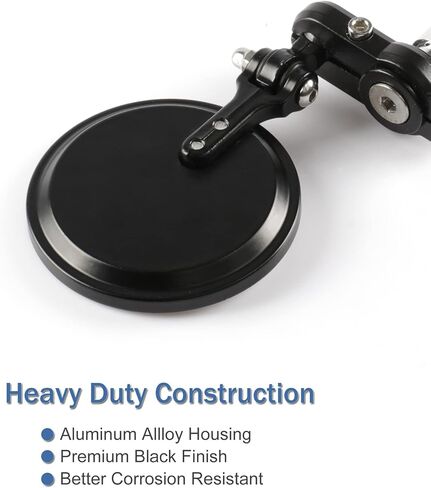 مرآة دراجة نارية سينجارو، دراجة نارية عالمية مع مرآة نهاية جذع المقود مقاس 7/8 بوصة، زاوية قابلة للدوران وقابلة للتعديل، ملحقات خارجية للدراجات النارية - مستديرة in Kuwait