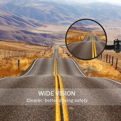 مرآة دراجة نارية سينجارو، دراجة نارية عالمية مع مرآة نهاية جذع المقود مقاس 7/8 بوصة، زاوية قابلة للدوران وقابلة للتعديل، ملحقات خارجية للدراجات النارية - مستديرة in Kuwait