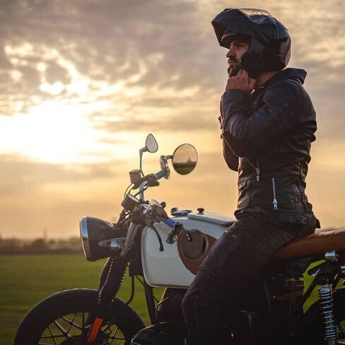 مرآة دراجة نارية سينجارو، دراجة نارية عالمية مع مرآة نهاية جذع المقود مقاس 7/8 بوصة، زاوية قابلة للدوران وقابلة للتعديل، ملحقات خارجية للدراجات النارية - مستديرة in Kuwait