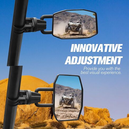 مرايا الرؤية الجانبية KEMIMOTO UTV تناسب 1.75 بوصة - 2 بوصة شريط رول مرايا جانبية متعددة الزوايا قابلة للتعديل متوافقة مع Polaris RZR Can-Am Maverick X3 Talon Pioneer 1000 Wolverine Kawasaki Teryx in Kuwait