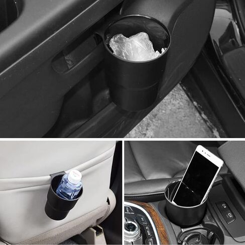 حامل أكواب السيارة، قطعتان من حامل المشروبات مع مشابك لفتحة تهوية، وصينية زجاجة مثبتة على المقعد الخلفي تلقائيًا مع خطاف، وحاوية بلاستيكية لمسند الذراع في مركز باب السيارة لعلب الصودا، وإكسسوارات السيارة (أسود) in Kuwait
