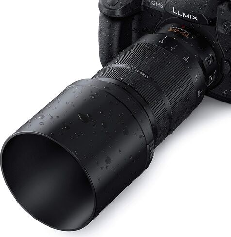 عدسة كاميرا باناسونيك لوميكس الاحترافية مقاس 50-200 مم، G Leica DG Vario-ELMARIT، F2.8-4.0 ASPH، Dual IS. 2.0 مع Power O.I.S، Micro Four Thirds بدون مرآة، H-ES50200 (أسود) (متجدد) in Kuwait