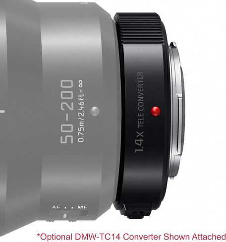 عدسة كاميرا باناسونيك لوميكس الاحترافية مقاس 50-200 مم، G Leica DG Vario-ELMARIT، F2.8-4.0 ASPH، Dual IS. 2.0 مع Power O.I.S، Micro Four Thirds بدون مرآة، H-ES50200 (أسود) (متجدد) in Kuwait