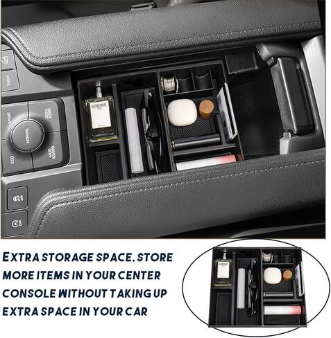 علبة تنظيم وحدة التحكم المركزية من Carwiner مكونة من قطعتين لملحقات Grand Highlander 2023-2024، صينية تنظيم تخزين مسند الذراع لسيارة Toyota Grand Highlander 2024، صندوق تخزين مسند الذراع الداخلي in Kuwait