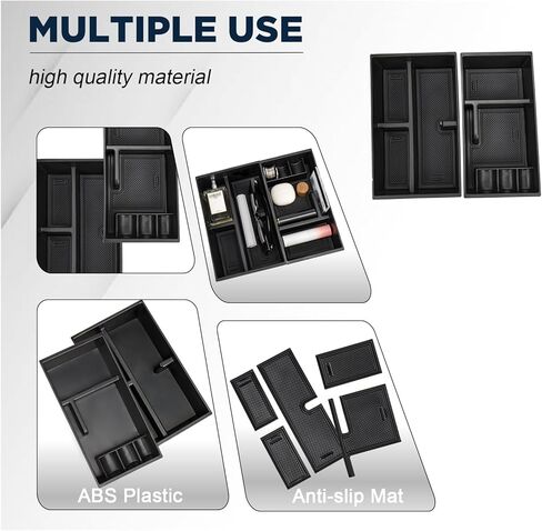 علبة تنظيم وحدة التحكم المركزية من Carwiner مكونة من قطعتين لملحقات Grand Highlander 2023-2024، صينية تنظيم تخزين مسند الذراع لسيارة Toyota Grand Highlander 2024، صندوق تخزين مسند الذراع الداخلي in Kuwait