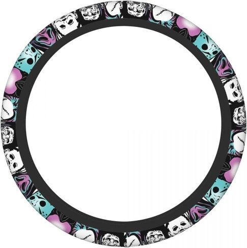 Halloween Horror Movie Ghost Face Steering Wheel Cover, 15 Inch Universal Thickened Anti-Slip Steering Wheel Protector, Anime Car Interior Decor Accessories (Ghost Face 1, One Size) in Saudi Arabia