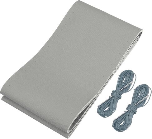 غطاء عجلة قيادة السيارة مخيط يدويًا من uxcell مع إبرة وخيط مقاس عالمي 15.4-16 بوصة 39-40.5 سم ضياء بني in Kuwait