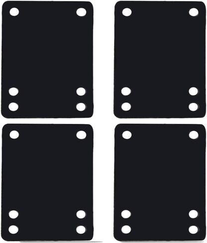 4 قطع من وسادات الصدمات لناهض لوح التزلج، وسائد الصدمات الطويلة الناعمة، 1/8 بوصة (3 مم)، أسود in Kuwait