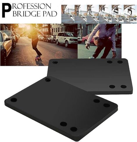 4 قطع من وسادات الصدمات لناهض لوح التزلج، وسائد الصدمات الطويلة الناعمة، 1/8 بوصة (3 مم)، أسود in Kuwait