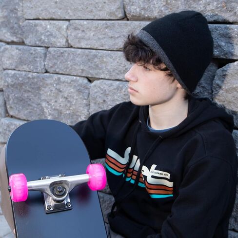 54mm LED Light-Up Street Wheels (2-Pack) with ABEC-7 Carbon Steel Bearings for Glow-in-The-Dark, All Ages & Skill Levels Skating Fun with No Batteries Required (Pink) in Kuwait