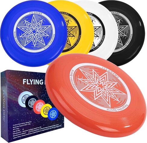 Eastgoing Ultimate Flying Disc 175 Gram, 10.75 Inch Sport Disc ，Loads of Colors Available, Suitable for Competitions, Team Flying Disc for Beach, Park, Pet, Camping and More, in Saudi Arabia