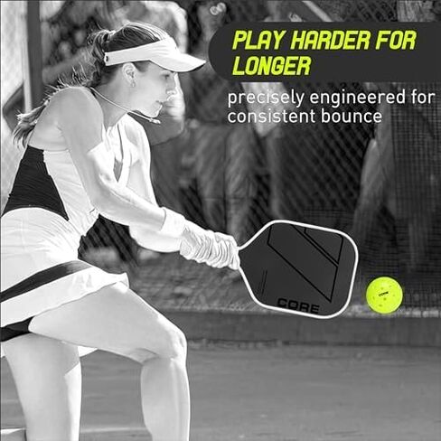 CORE Pickleball Balls for Professionals and All Levels of Play | USA Pickleball Approved Durable Outdoor Pickleball Balls with 40 Holes in Saudi Arabia