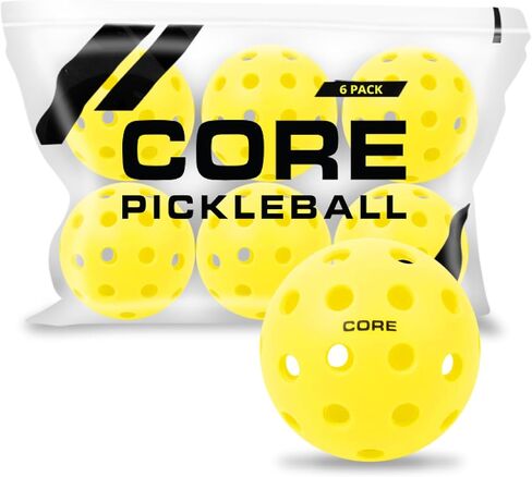 CORE Pickleball Balls for Professionals and All Levels of Play | USA Pickleball Approved Durable Outdoor Pickleball Balls with 40 Holes in Saudi Arabia
