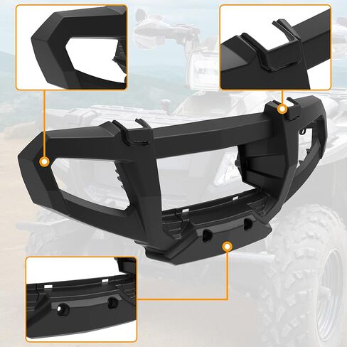 SAUTVS Front Bumper Guard for Polaris Sportsman 500 06-10, Front Fascia Protector Front Brush Guard Bumper for Polaris Sportsman 500 700 800 X2 Touring 2006-2010 Accessories, Replace OEM# 2633527-070 in Saudi Arabia