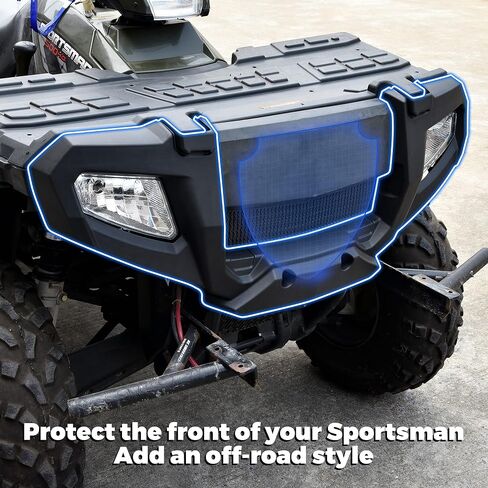 SAUTVS Front Bumper Guard for Polaris Sportsman 500 06-10, Front Fascia Protector Front Brush Guard Bumper for Polaris Sportsman 500 700 800 X2 Touring 2006-2010 Accessories, Replace OEM# 2633527-070 in Saudi Arabia