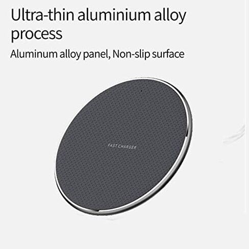 Qi 10W Fast Wireless Charger Desk with LED Indicator for Doogee S95 Pro S88 Ulefone Armor 567 Blackview BV9600 BV9500 BV9800 BV9900, Black in Saudi Arabia
