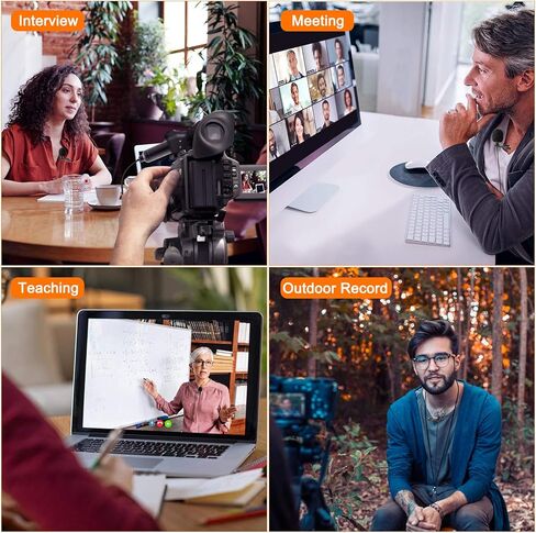 ميكروفون Tendak XLR Lavalier، ميكروفون متعدد الاتجاهات، طاقة فانتوم مع مشبك معدني على شكل طية صدر السترة وملحقات الزجاج الأمامي المتوافقة مع كاميرات الفيديو Canon Sony Panasonic لمقابلة YouTube in Kuwait