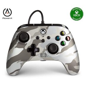 PowerA Enhanced Wired Controller for Xbox Series X|S - Metallic Arctic Camo, gamepad, wired video game controller, gaming controller, Xbox Series X|S (Renewed)