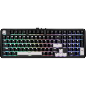 EPOMAKER TH99 Wireless Mechanical Keyboard with Lubed Silent Switch, Quiet Gaming Keyboard, 8000mAh,Creamy Gasket,RGB Backlit,Numpad,PBT Keycap,Hot Swappable,for Gamers/Office (Blue&White)