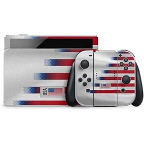 Skinit Decal Gaming Skin Compatible with Nintendo Switch OLED (2021) - USA Soccer Flag Design