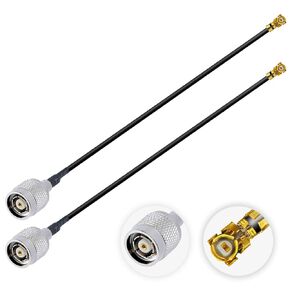 2PCS U.FL IPEX Female to RP TNC Male Connector 50 Ohm Coaxial Cable RG178 9.84IN/25CM Low Loss Extension Jumper Cable for Antenna Network Wireless Devices
