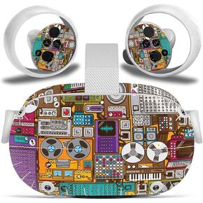 Unique Design Skin for Oculus Quest 2 Kawaii Sticker Cover for Girls Boys Kids Sticker Protective Decal (Color : 2)