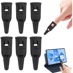 6Pcs Finger Stylus Pen for Touchscreen High Precision Sensitivity Silicone, Capacitive Stylus Suitable for iPad/iPhone/Android Phones Tablets All Touch Screens Adults and Children