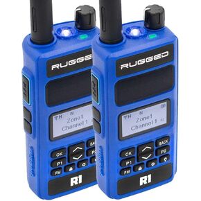 الراديو الوعرة 2 عبوة ثنائية الاتجاه الراديو المحمولة walkie talkie لتكوين كليات إدارة الأعمال - يتميز بنسخة طويلة المدى VHF UHF والبطارية القابلة لإعادة الشحن