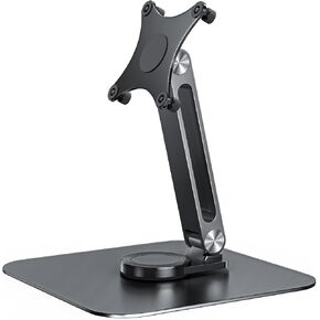 13-17.3" Monitor Stand with 360° Swivel Base, 75mm VESA Single-Arm Mount w/ M4 Screws for Portable Monitor, Adjustable Angle & Tilt & Rotation - Touchscreen Desktop Display Stand (Black) in Kuwait