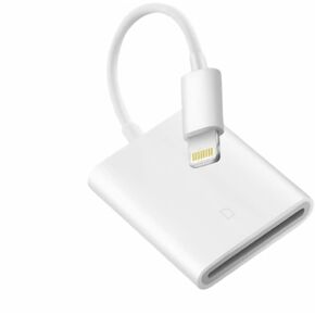 Lightning to SD Card Camera Reader for iPhone – Photo & Video Transfer Adapter for Photographers, Vloggers, Travelers – Compatible with iPad, iOS Devices, SD/TF Card Reader for Camera Files