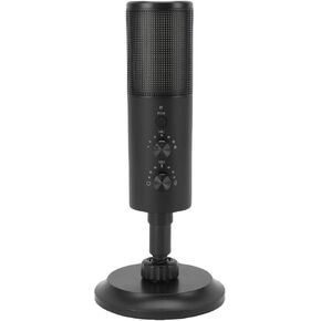 Heayzoki RGB USB Microphone for PC and Phone, Cardioid Condenser Mic with Noise Reduction, 11 Light Modes, Plug Play for Streaming, Gaming, Recording