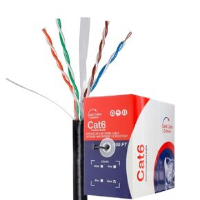 500ft Cat6 Outdoor Ethernet Cable 23AWG, Direct Burial, UV & Waterproof CCA Wire, 550MHz UTP Network Cable
